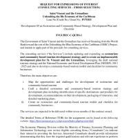 Government of Saint Vincent and the Grenadines -  Unleashing the Blue Economy of the Caribbean: Development of an Ecotourism and Community-Based Strategy, Development Plan and Checklist